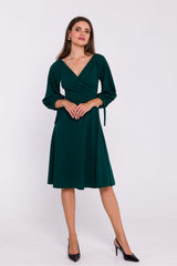 Soft Knit Dress with Adjustable Off-Shoulder Neckline