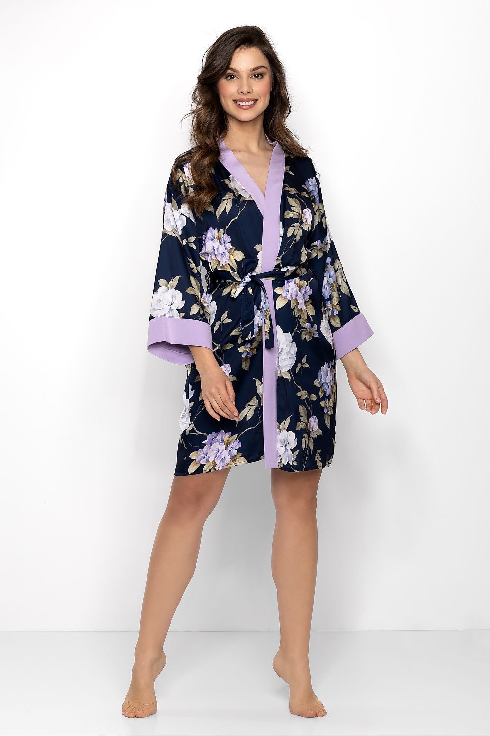 Knee Length Satin Bathrobe