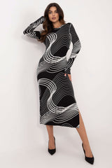 Pencil Cut Midi Dress with Back Corset Lacing