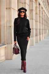 The Carmen Knit Elastic Waistband Knee Length Skirt