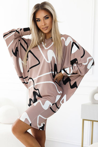 Bat Sleeve Sweater Dress