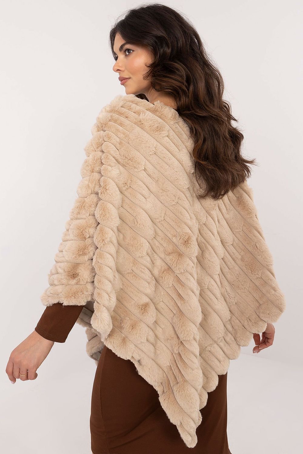 Textured Loose Fit Poncho