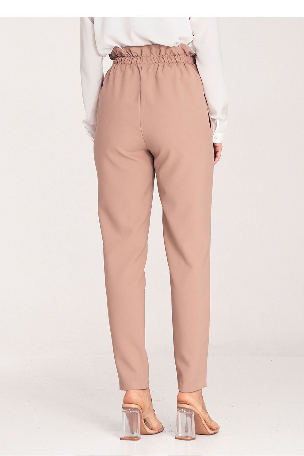 Pleated Waist Tapered Bottom Trousers