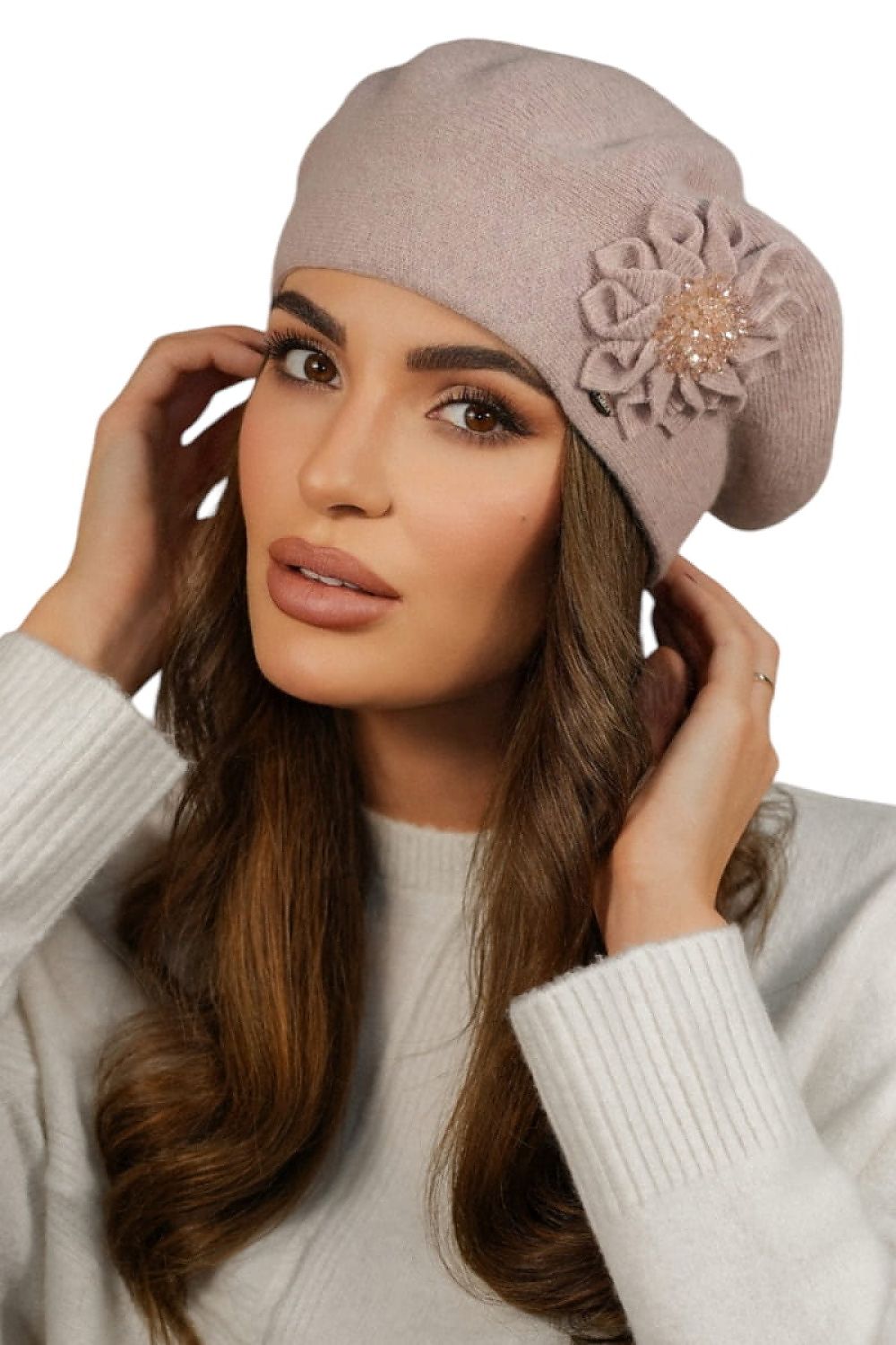 Peony Flower Beret