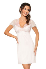 Luxe Viscose Nightshirt with Lace Trim – Romantic Sleepwear for Everyday Comfort