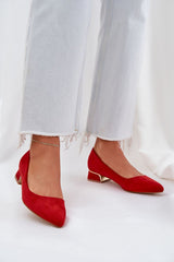 Eco Suede Low Heel Pumps