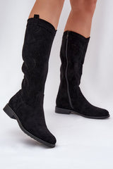 Eco Suede Thigh-High Boots