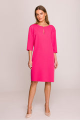 Relaxed Elegant Daydress with Hidden Zipper & Slit Detail