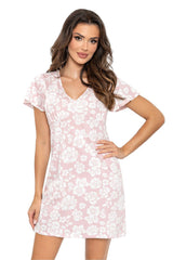 Cotton V-Neck Knee Length Nightgown