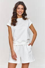 Loose Fit Cotton Shorts Set