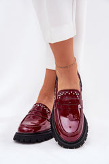 Patent Eco Leather Round Toe Moccasins