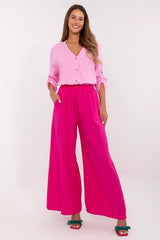 Palazzo Trousers with Elastic Waist
