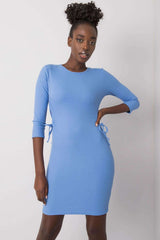 Ribbed 3/4 Sleeve Pencil Dress