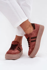 Natural Suede Lightweight Platform Sneakers