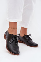 Leather Lace Up Flats