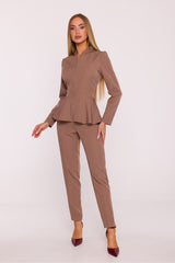 Matte Finish Flounced  Top Jumpsuit