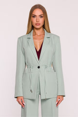 Matte Finished Fully Lined Loose Cut Blazer