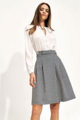 Checkered High Wait Skirt
