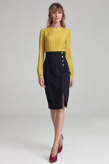 Knee-Length Pencil Skirt