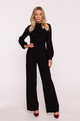 Stylove's Fitted Stand Up Collar Jumpsuit