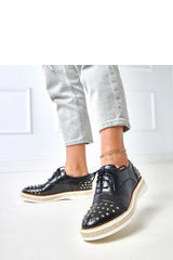 PU Leather Platform Studded Moccasins