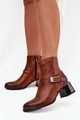 Leather Stable Block Heel Boots