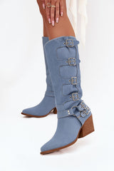 Fabric Western Style Boots