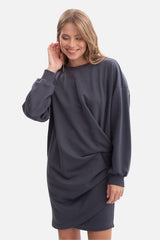Oversized Sweatshirt Mini Dress – Sporty Comfort with Feminine Fit
