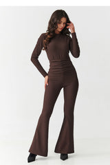 High Waist Flare Leg Pants Set