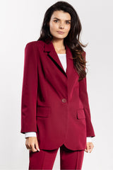Single Button Classic Pocketed Blazer