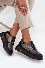 Artiker Leather Sports Style Platform Shoes
