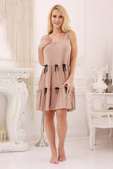 Halka Fulha Viscose Nightshirt with Bow Details
