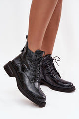 Patent Leather Ankle Boots