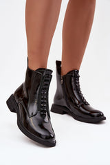Patent Leather Ankle Boots