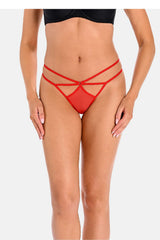 Mesh T-Back Thong with Satin Bow Detail