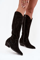 Suede Cowgirl Knee High Boots