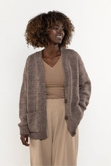 Awama Buttoned Soft Knit Cardigan
