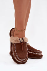 Step in Style Eco Suede Embroidered Slippers