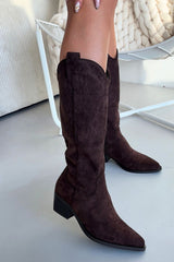 Eco Suede Step In Style Cowboy Boots