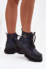 Leather Platform Boots