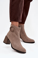 Suede Leather Ankle Boots