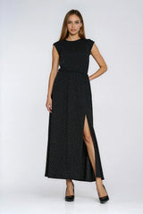 Evening Dress with Shimmering Jet Beads