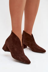 Eco Suede Pointed Toe Ankle Boots