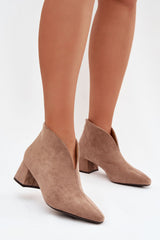 Eco Suede Pointed Toe Ankle Boots
