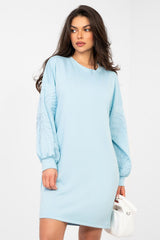 Round Neck Soft Mini Dress