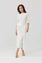 Scoop Back Fitted Dress