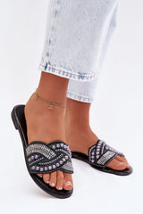 Adorned Flat Slip Ons