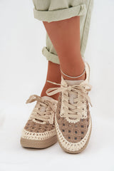 Woven Mesh Flat Sneakers