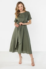 Tie Waist Midi Dress