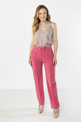 High Waist Straight Leg Trousers
